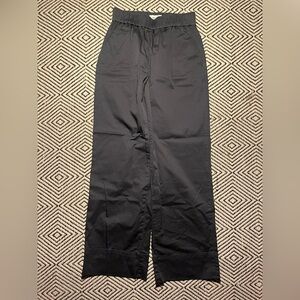 Everlane Women's Black High‎ Waisted Wide-Leg Cotton Pants Size M